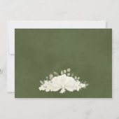 Elegante White Floral Calligraphy & Foto Wedding Save The Date (Rückseite)