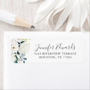 Elegante White Floral Rose und Hydrangeas Hochzeit