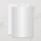 Elegante White Floral Save the Date Card Einladung (Rückseite)