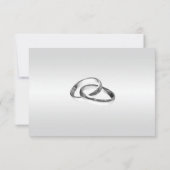 Elegante White Floral Table Platzkarte (Rückseite)