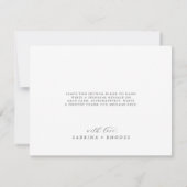 Elegante White Floral Wedding Dankeschön Karte (Rückseite)