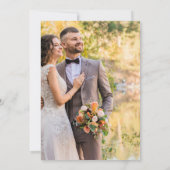 Elegante White Floral Wedding Einladung (Rückseite)