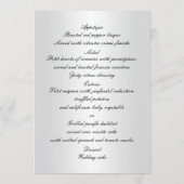 Elegante White Floral Wedding Menu Card Menükarte (Rückseite)