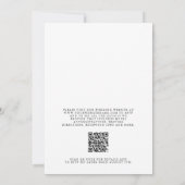 Elegante White Floral Wedding mit QR-Code Einladung (Rückseite)