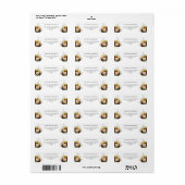 Elegante White Floral Wedding Rücksendeadresse (Vorne)