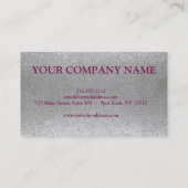Elegante White Glitzer Kreditkarte Visitenkarte (Rückseite)