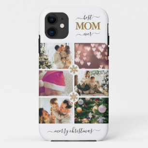 Elegante White Gold Beste Mama je 6 FotoCollage Case-Mate iPhone Hülle