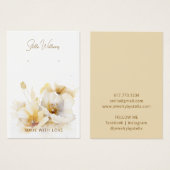 Elegante White Gold Blume Earring Display Card (Vorne & Hinten)