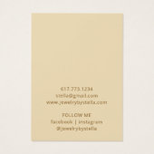 Elegante White Gold Blume Earring Display Card (Rückseite)