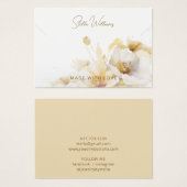 Elegante White Gold Blume Necklace Display Card (Vorne & Hinten)