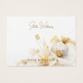 Elegante White Gold Blume Necklace Display Card (Vorderseite)