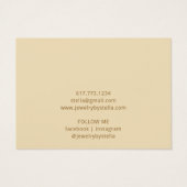 Elegante White Gold Blume Necklace Display Card (Rückseite)