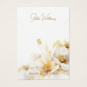 Elegante White Gold Blume Necklace Display Card (Vorderseite)
