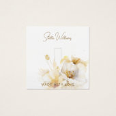 Elegante White Gold Blume Ring Display Card (Vorderseite)
