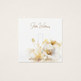 Elegante White Gold Blume Ring Display Card