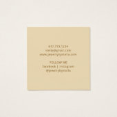 Elegante White Gold Blume Ring Display Card (Rückseite)