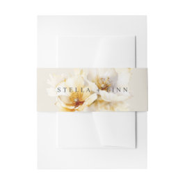 Elegante White Gold Blume Wedding Sand Einladungsbanderole