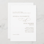 Elegante White & Gold Bride Eltern Hochzeit Einladung (Vorne/Hinten)