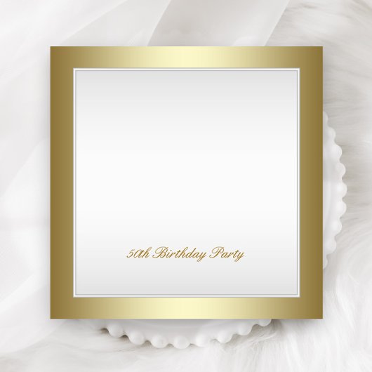 Elegante White Gold Einladung zum Geburtstag