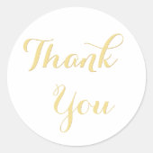 Elegante White Gold Gastgeschenke Hochzeit Vielen  Runder Aufkleber (Vorderseite)