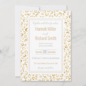 Elegante White Gold Glitzer Leopard Animal Print (Vorderseite)