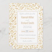 Elegante White Gold Glitzer Leopard Animal Print (Vorne/Hinten)