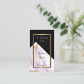 Elegante White & Gold Marmor Business Card 4 Visitenkarte (Stehend Vorderseite)