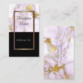 Elegante White & Gold-Marmor-Visitenkarte 2 Visitenkarte (Vorne/Hinten)