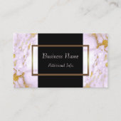 Elegante White & Gold Marmorkarte Visitenkarte (Vorderseite)