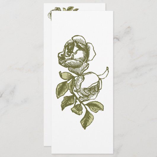 Elegante White Gold Rose Einladung zum Hochzeitsfe (Vorne/Hinten)