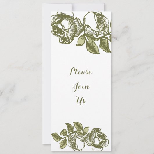 Elegante White Gold Rose - kundenspezifische Party Einladung (Vorderseite)