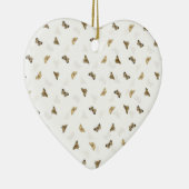 Elegante White Gold Schmetterlinge Keramik Ornament (Rechts)