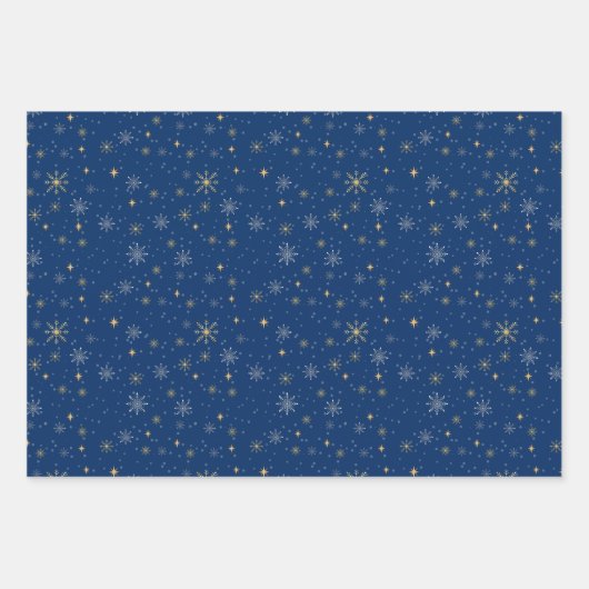 Elegante White Gold Weihnachten Geschenkpapier Set (Vorderseite 2)