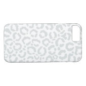 Elegante White Gray Leopard Cheetah Animal Print Case-Mate iPhone Hülle (Rückseite (Horizontal))