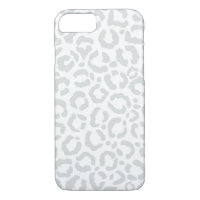Elegante White Gray Leopard Cheetah Animal Print