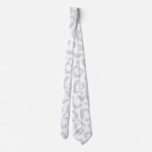 Elegante White Gray Leopard Cheetah Animal Print Krawatte (Rückseite)