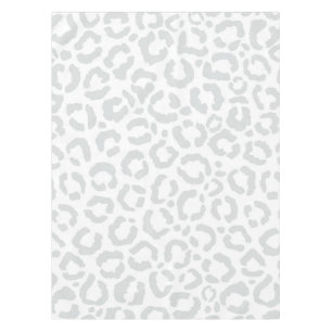 Elegante White Gray Leopard Cheetah Animal Print Tischdecke