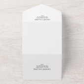 Elegante White & Gray Typografy Wedding All In One Einladung (Außenbereich)