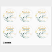 Elegante White & Green Baby Shower Stickers (Blatt)