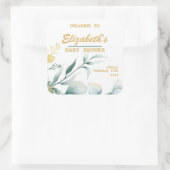 Elegante White & Green Baby Shower Stickers (Tasche)