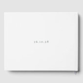 Elegante White & Green Monogram Wedding Gästebuch (Rückseite)