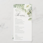 Elegante White Greenerity Blumenkarte Dankeskarte (Vorne/Hinten)