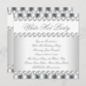 Elegante White Hot Birthday Party Einladung (Vorne/Hinten)