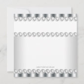 Elegante White Hot Birthday Party Einladung (Rückseite)