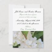 Elegante White Hydrangea Einladung zur Hochzeit (Vorderseite)