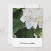 Elegante White Hydrangea Einladung zur Hochzeit (Rückseite)