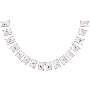 Elegante White Lace Floral Bunting Flag Wimpelkette