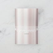 Elegante White Lace Floral Danke Karte (Innenseite)