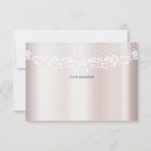 Elegante White Lace Floral Danke Karte (Rückseite)