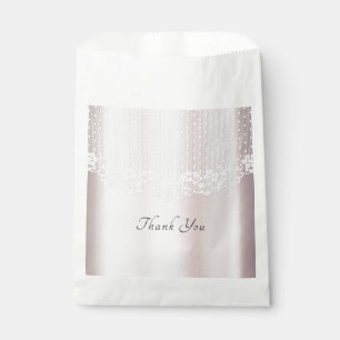 Elegante White Lace Floral Gevor Bag Geschenktütchen